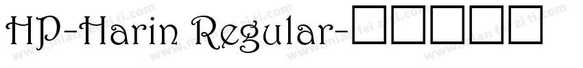 HP-Harin Regular字体转换